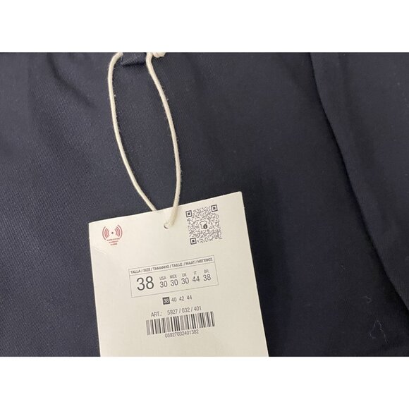 Zara Man Dress Suit Pants EU 38 US 30 Wool Navy Blue Straight Leg 5927/032 NWT - Picture 3 of 11